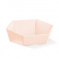 Hamper Tray Hexagonal Medium Light Pink (x30)   37498